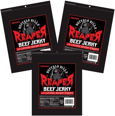 Buffalo Bills 2.6oz Reaper Beef Jerky 3-Pack (beef jerky made with Carolina Reaper Peppers)