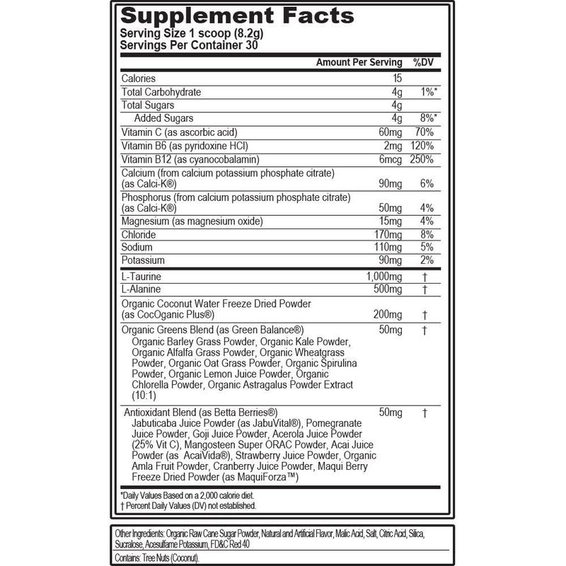 Evlution Nutrition HYDRAMINO Complete Hydration Multiplier, All 6 Electrolytes, Vitamin C &amp; B, Fluid Boosting Aminos, Coconut Water, Endurance, Recovery, Antioxidants, 30 Serve, Fruit Punch