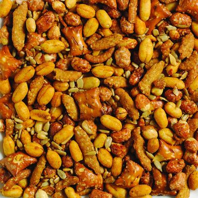 The Peanut Shop of Williamsburg Chesapeake Bay Snack Mix with Virginia Peanuts, 9 oz Tin