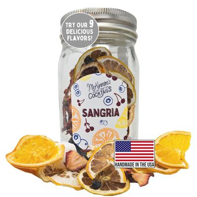 McKinnons Dry Craft Cocktails Dehydrated Fruits and Herbs, DIY Mixology, Infusion Kit, Mason Jar Serves 8 - 16 Drinks (Sangria, 1 Jar)
