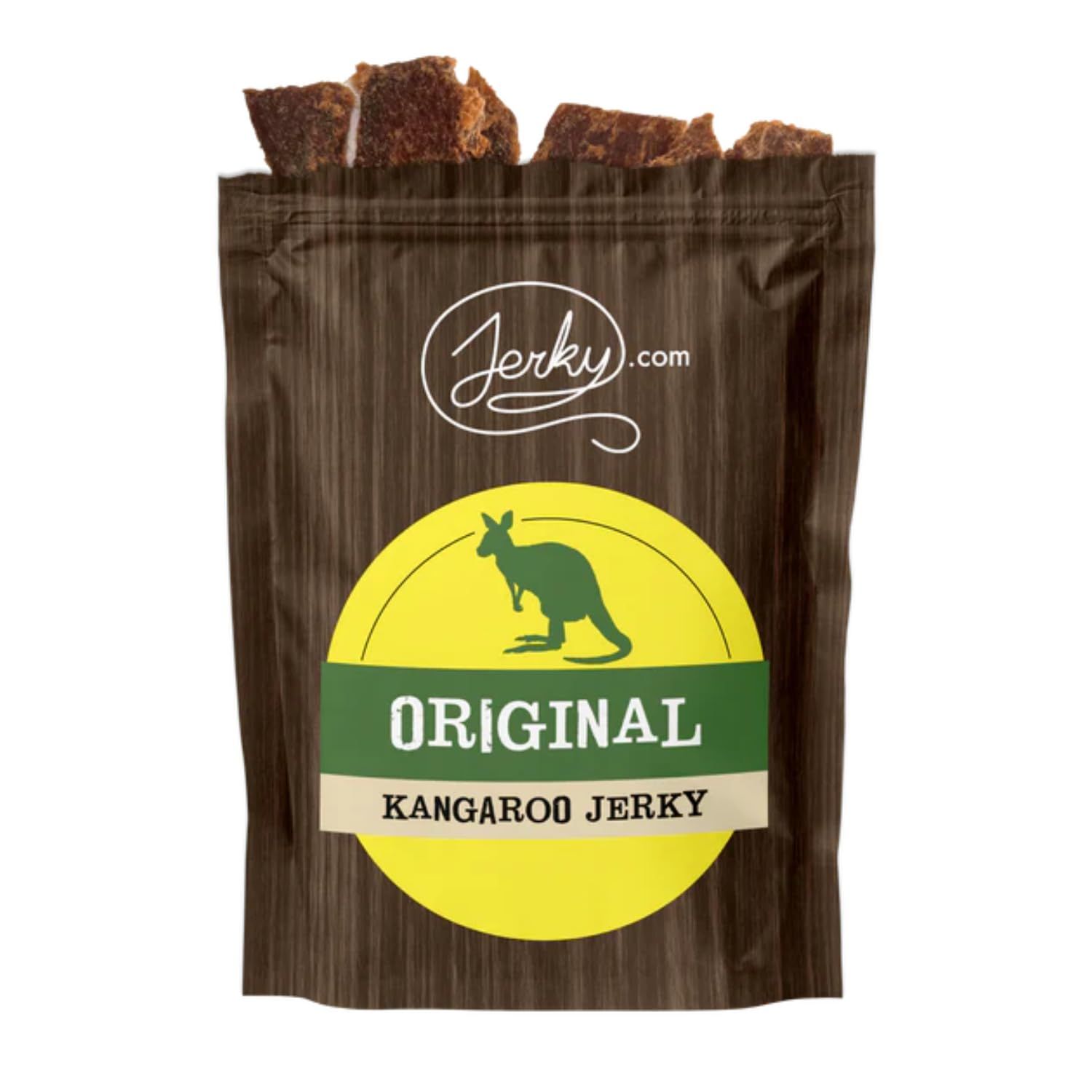 Jerky.com Original Kangaroo Exotic Jerky - Premium High-Protein Exotic Snack, Tender &amp; Flavorful, 100% Natural Ingredients, Perfect for On-the-Go 1.75 oz