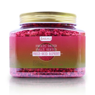Freeze Dried Raspberries, 100g/3.52OZ Freeze Dried Fruit, Raspberries, No Sugar Added, Fruit Snacks, Raspberries Pieces for Cakes, Muffins or Cookies