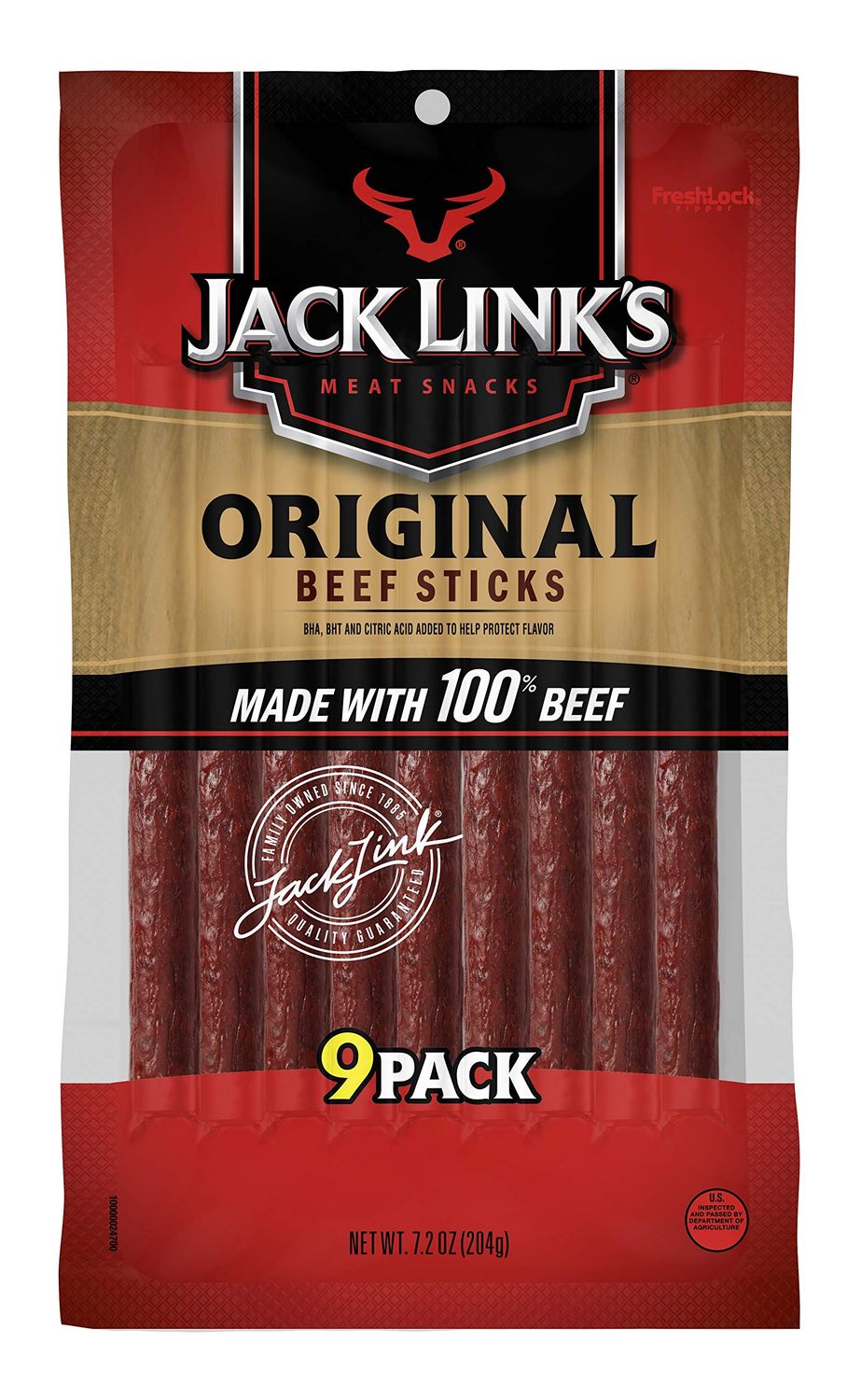 Jack Links, Beef Sticks, Original, 9 Pack , 7.2 Ounce