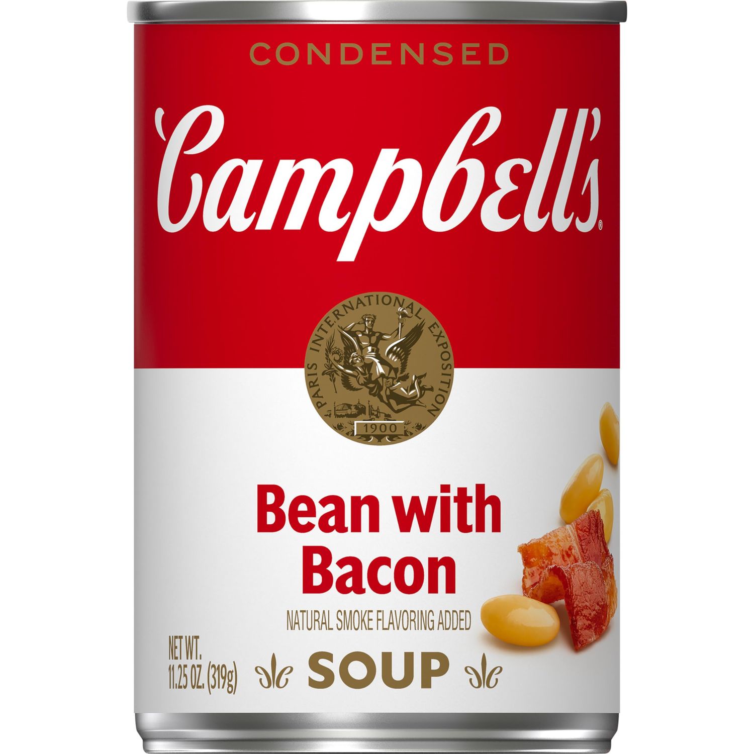 Campbell&#39;s Condensed Bean With Bacon Soup, Natural Smoke Flavoring Added, 11.25 oz Can