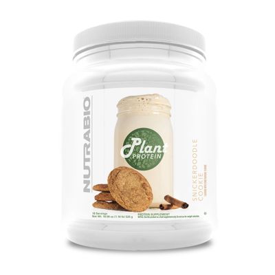 NutraBio Plant Protein Powder- Vegan Protein Powder - 20G of Protein per Scoop -Organic, Lactose Free and Dairy Free- Snickerdoodle Cookie 18 Servings