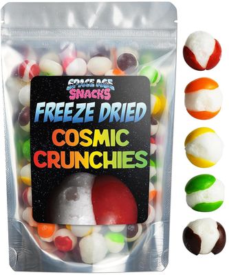 Premium Freeze Dried Candy - 4 Ounce Original Cosmic Crunchies Freeze Dried Candy Shipped in Box for Extra Protection - Space Age Snacks Freeze Dry Crunchies - Candy Dry Freeze Candy for All Ages