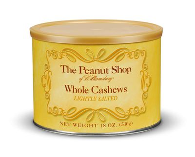 The Peanut Shop of Williamsburg Salted Cashews, 18 Ounce (81356)