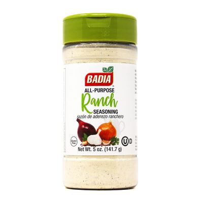Badia Ranch Seasoning Powder, 5 oz - All-Purpose Ranch Flavor for Dressings, Dips, Meats, Vegetables &amp; Snacks