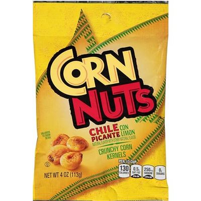 CORN NUTS Chile Picante con Limon Flavored Corn Kernels, Crunchy Corn Snack, Snack Box, Variety Packs Food for Adults, 4oz. (Pack of 12)