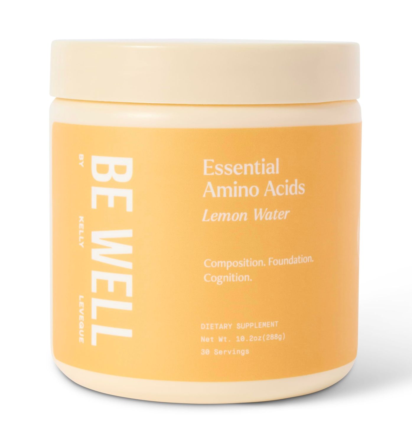 Be Well by Kelly Essential Amino Acids Lemon Powder Supplement Plant-Based (10.2oz) BCAA 9 EAA&#39;s