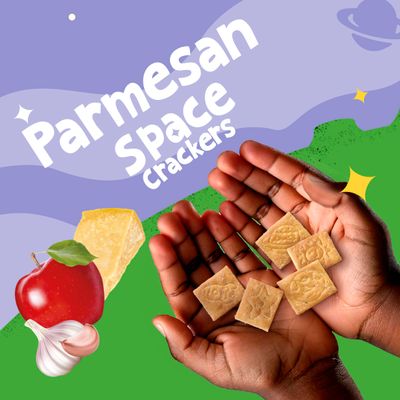 Get'ems! from Gerber, Snacks for Kids, Parmesan Space Crackers, Made with Real Veggies &amp; Fruits, Iron &amp; Vitamin E - 4 pack
