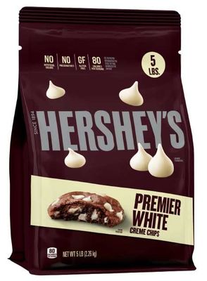 Hershey Baking Chips, Bulk, 5 Lbs. Great for Baking, Ice-Cream Toppings, Snack Mixes and More! (Premier White Crme Chips, 5 Lbs.)