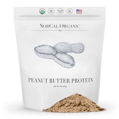 Norcal Organic Peanut Butter Protein Powder - 2lb  Vegan, Low-Cal, 11g Protein  from Southwest Texas Organic Farms