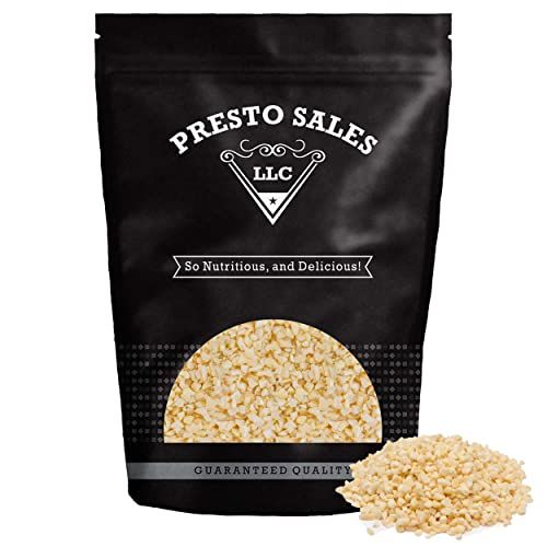 Presto Sales Chopped Almonds Raw, NEW FRESH crop, 80 oz.  All Natural Blanched Almonds  High Protein, Keto, Non GMO  Packaged in Resealable 5 lbs Pouch Bag