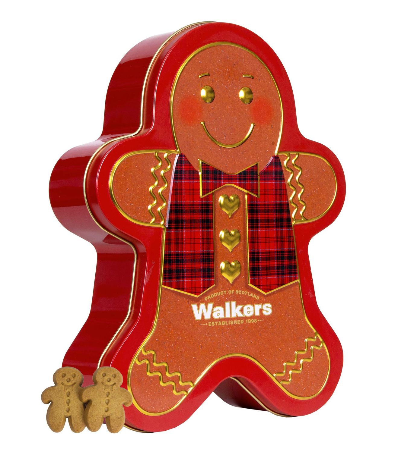 Walkers Shortbread Gingerbread Man Shortbread Holiday Cookies Tin, 10.6 Ounces Tin