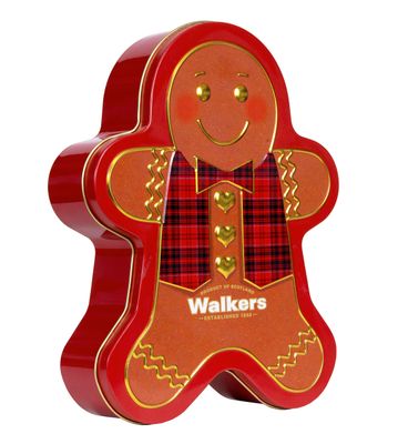 Walkers Shortbread Gingerbread Man Shortbread Holiday Cookies Tin, 10.6 Ounces Tin
