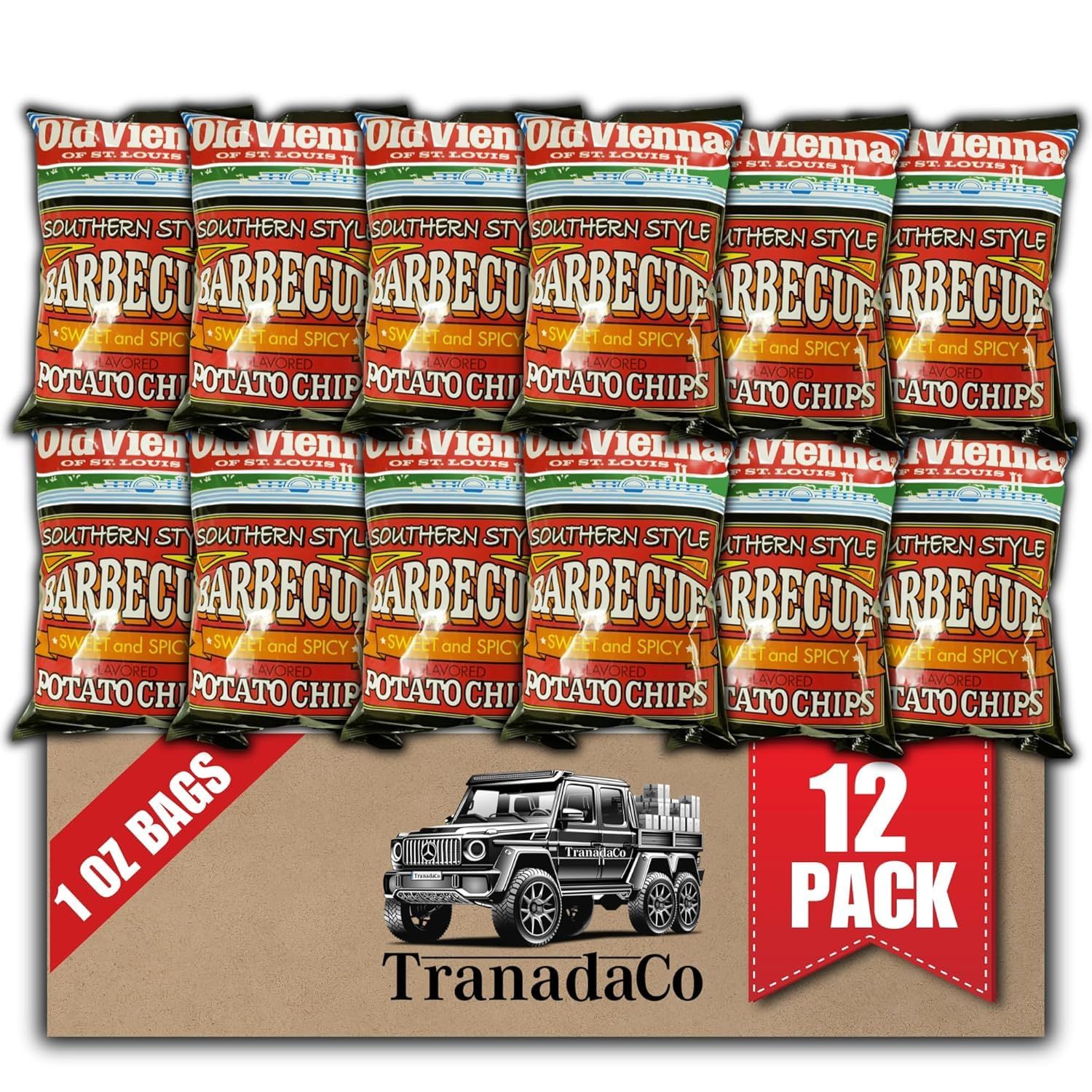 Old Vienna of St. Louis Southern Style Sweet and Spicy BBQ Chips 1oz Bags (12 Pack) Snack Box by TranadaCo