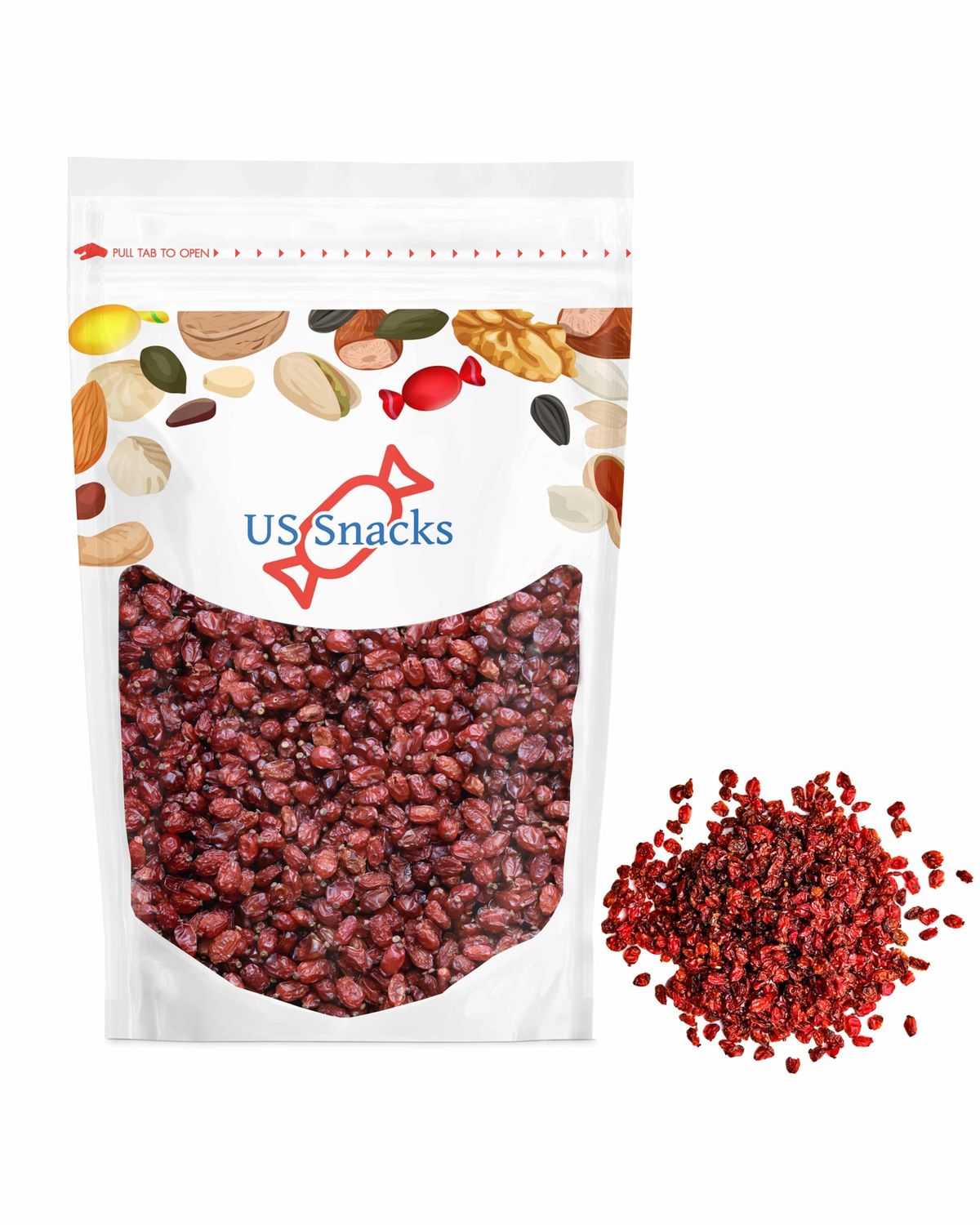 US Snacks, Premium Quality Dried Barberries (Zereshk) (8 Ounce)
