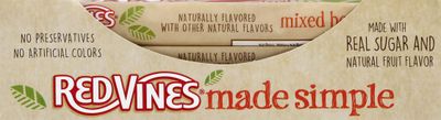 Red Vines Made Simple Licorice Twists, Mixed Berry Flavor, Soft &amp; Chewy Candy, 4oz Tray (9 Pack)
