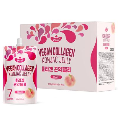 DELIEF Vegan Collagen Konjac Jelly Peach (V) 120g x 10packs in 1box
