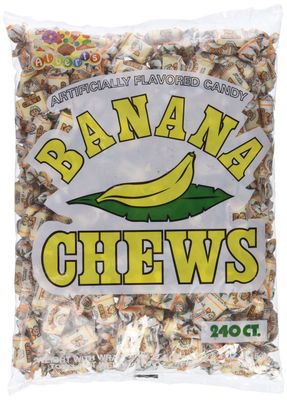 Albert&#39;s Fruit Chews - Banana Flavor 1.53 Pounds (240 Candies)