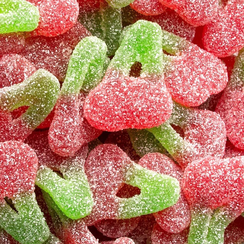 Sour Twin Cherries Gummy Candy, Sanded Gummi Cherry (2.2 Pound (Pack of 1))