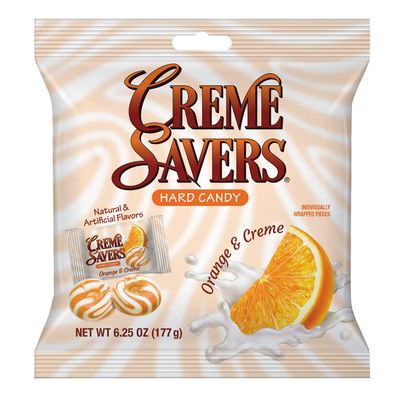 Creme Savers Orange and Creme Hard Candy  The Taste of Fresh Orange Swirled in Rich Cream  The Original Classic Creme Savers Brought To You By Iconic Candy  6.25oz Bag