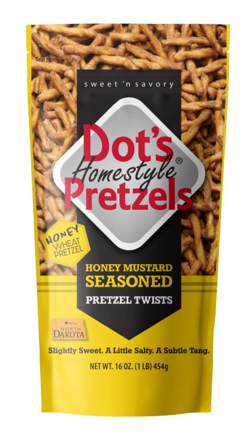 Dot&#39;s Pretzels Honey Mustard Seasoned Pretzel Twist Snack, 16oz Grocery Sized Bag