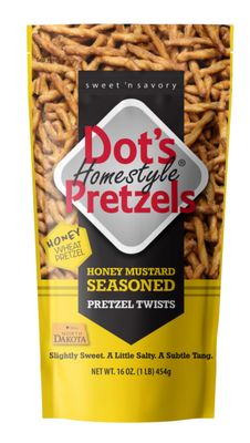 Dot&#39;s Pretzels Honey Mustard Seasoned Pretzel Twist Snack, 16oz Grocery Sized Bag