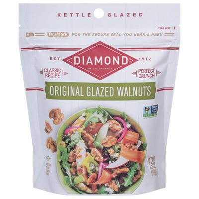 Diamond of California Original Glazed Walnuts  Nut Toppings, 7.5 Ounce (Pack of 12)