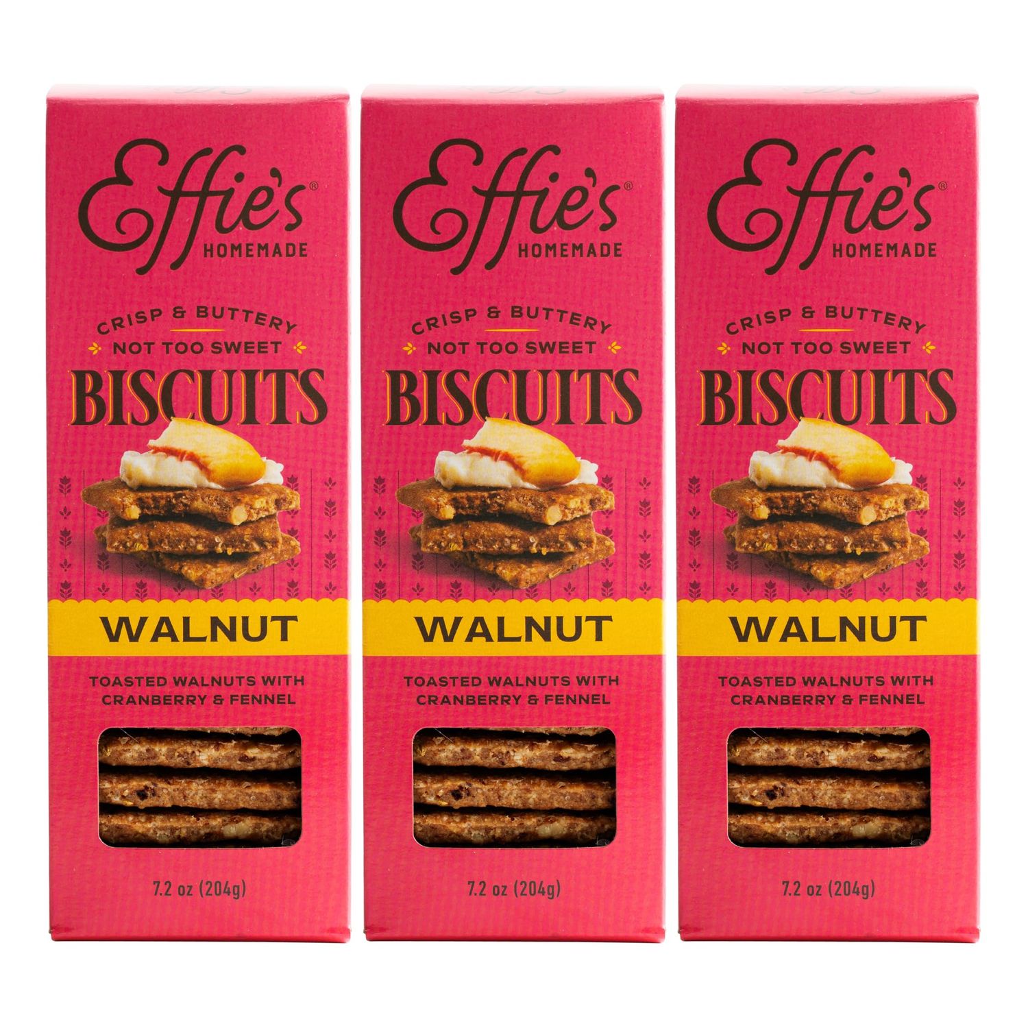 Effie&#39;s Homemade Biscuits - Walnut - 3 Pack
