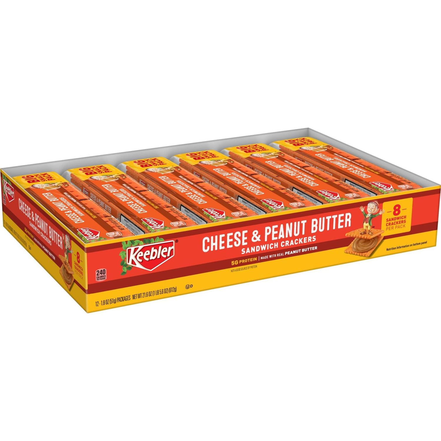 Keebler Cheese Crackers with Peanut Butter