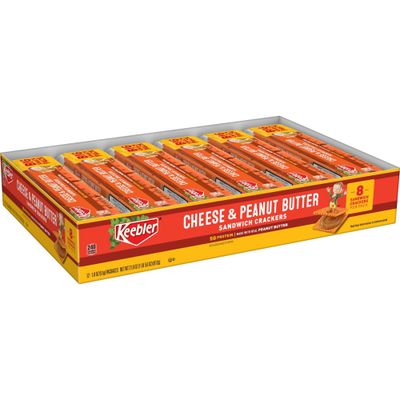Keebler Cheese Crackers with Peanut Butter