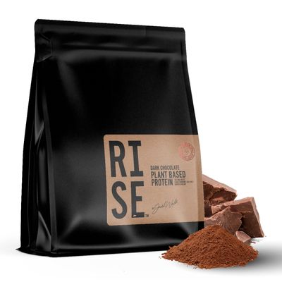 RISE311 Dark Chocolate Plant-Based Protein Powder for Women &amp; Men, Easy to Digest 30g of Smooth &amp; Creamy Dark Chocolate Protein Powder Supports Overall Well-Being, Small Batch, 15 Servings