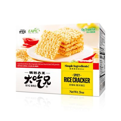EAPC Rice Crackers - Spicy Crunchy Sticky Rice Crackers Cake, 9oz Box, Spicy Flavor (Pack of 1)