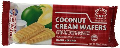 I Mei Cream Wafer, Coconut, 7.5 Ounce