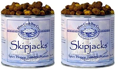 Blue Crab Bay Co. &quot;Skipjacks&quot; - Spicy Honey Roasted Peanuts - 12 Oz. Tin (Pack of 2)