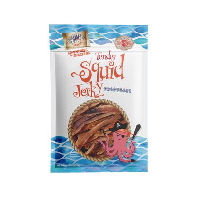 Swashbuckle Snacks Tender Squid Jerky 4.23oz (120g), Otsumami, Dried squid, Japanese snack, Made in Japan