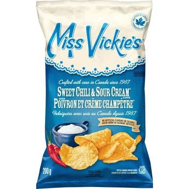 Miss Vickies Kettle Cooked Sweet Chili &amp; Sour Cream Potato Chips, 200g/ 7.1oz Imported from Canada