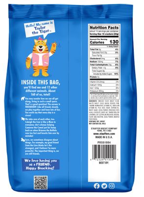 STAUFFERS Simply Animals Chocolate Crackers - 14.5oz Bag - Animal-Shaped Snacks with No High Fructose Corn Syrup, Artificial Flavors or Colors