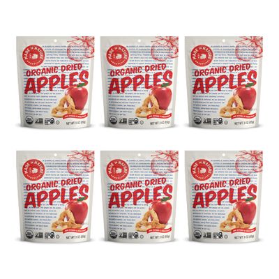 Made In Nature Organic Dried Apple Rings, 3 Ounce (Pack of 6) - Vegan Snack, Non-GMO, Unsulfured, Gluten Free, Kosher