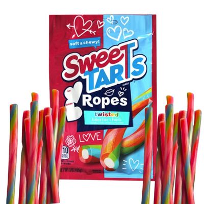 Candy Ropes Soft &amp; Chewy - Rainbow Punch Flavor, Sweet and Sour Fruity Candy, Tangy Snack for Gifting, Easter Baskets, Party Candy &amp; Everyday Treats - 12 Pack (3.5 oz Each)