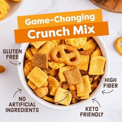 Catalina Crunch Mix Cheddar High Fiber Protein Snack Mix  Grab &amp; Go, Low Carb, Protein Snacks, Keto Friendly 1.85 oz (Pack Of 12)