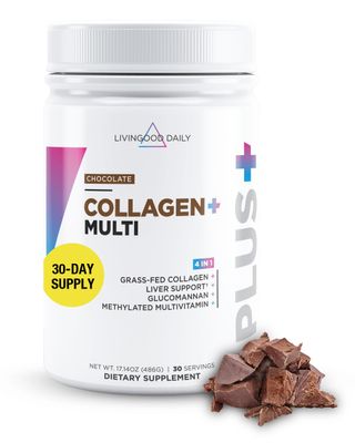 Livingood Daily Collagen Powder for Women &amp; Men (Chocolate) - Grass-Fed Hydrolyzed Collagen Peptides, Protein &amp; Multivitamins for Healthy Hair, Skin &amp; Nails - Keto &amp; Paleo, Gluten Free - 30 Servings