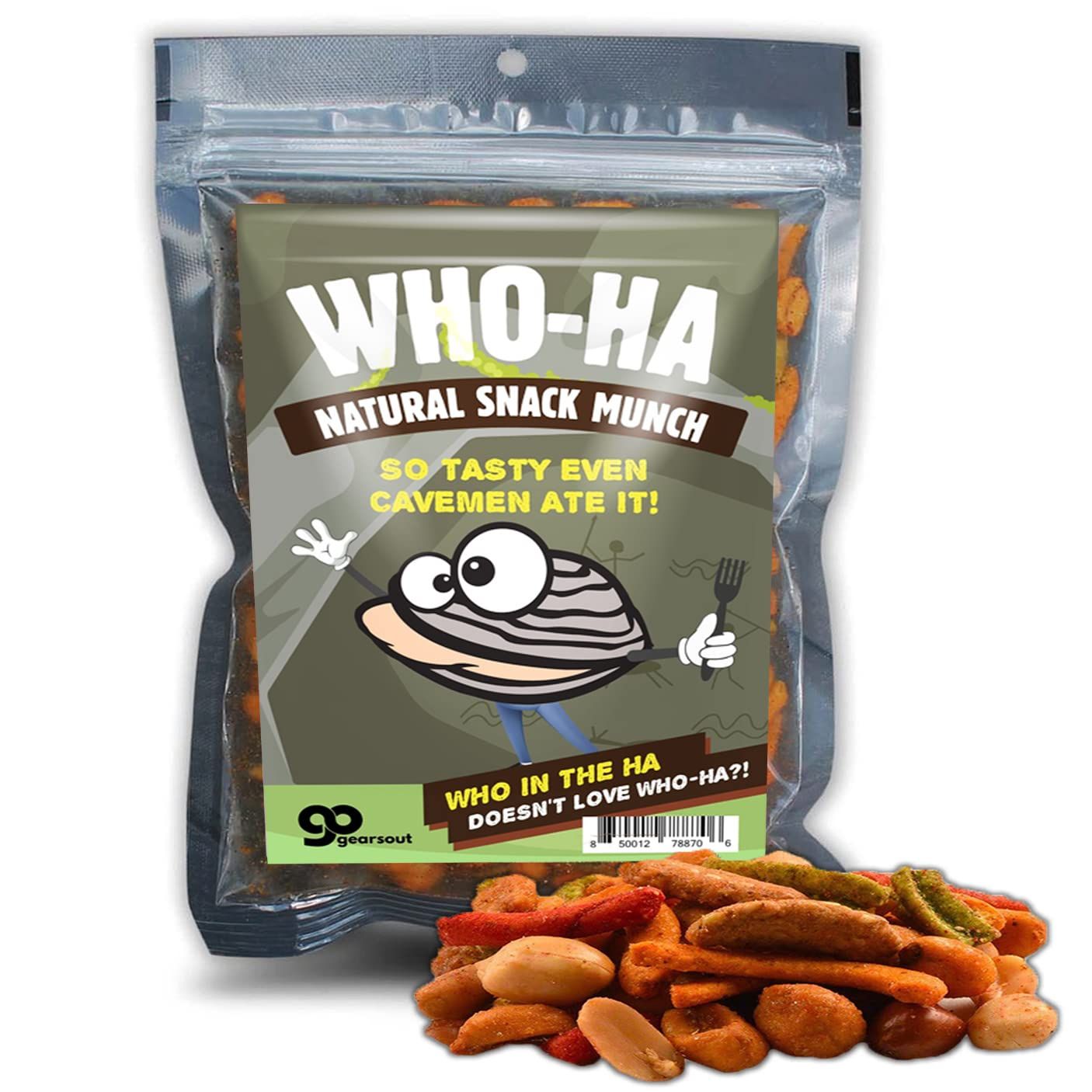 Who-Ha Natural Snack Munch - Funny Spicy Trail Mix for Men and Women, Gourmet Gifts, Made in the USA