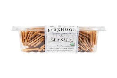 Firehook Sea Salt Crackers - Artisan Baked, Uniquely Crunchy, Baked with Simple Ingredients - Organic, Non-GMO, Kosher- 8 oz Box