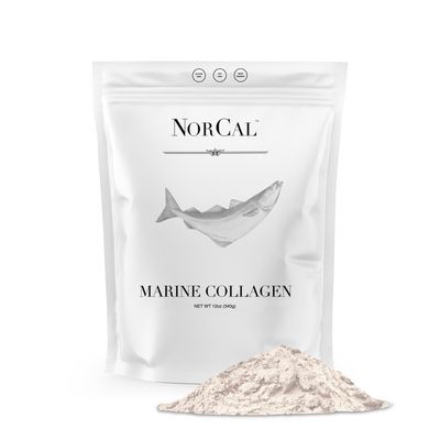 Norcal Marine Collagen - 12oz Marine Collagen Peptides Powder  High Protein, Zero Fat/Sugar/Carb  Skin, Hair, Nail &amp; Joint Health  Low Metals, US GMP Certified