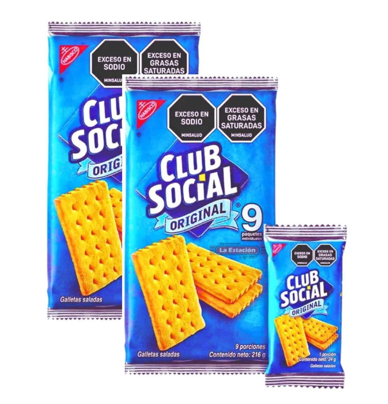 Generic Galleta CLUB SOCIAL Nabisco (9 Unit of 26g each) - 2 PACK