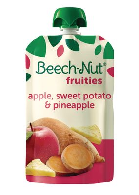 Beech-Nut Baby Food Pouches, Apple Sweet Potato Pineapple Fruit Puree Baby &amp; Toddler Food, 3.5 oz (12 Pack)