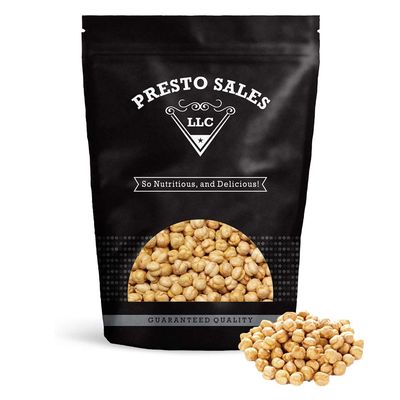 Chickpeas, Yellow single roasted, Tasty Snack, Plant-Based Protein, Versatile, Energy, Garbanzo beans, All Ages, Packed in a Resealable Pouch Bag of 1 lb. (16 oz.) by Presto Sales LLC
